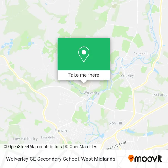 Wolverley CE Secondary School map