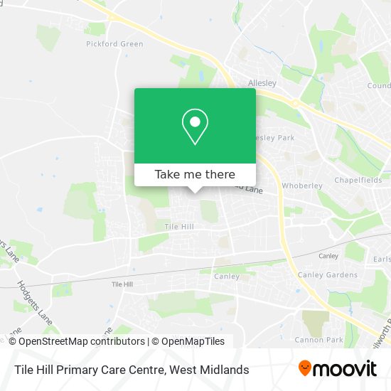 Tile Hill Primary Care Centre map