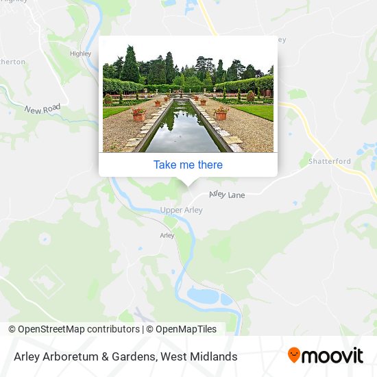 Arley Arboretum & Gardens map