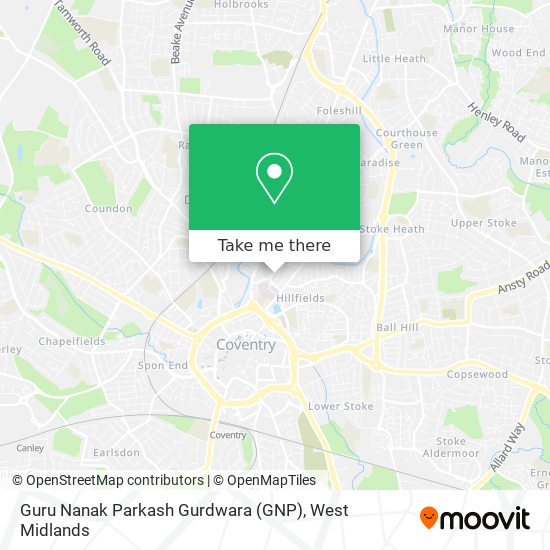 Guru Nanak Parkash Gurdwara (GNP) map