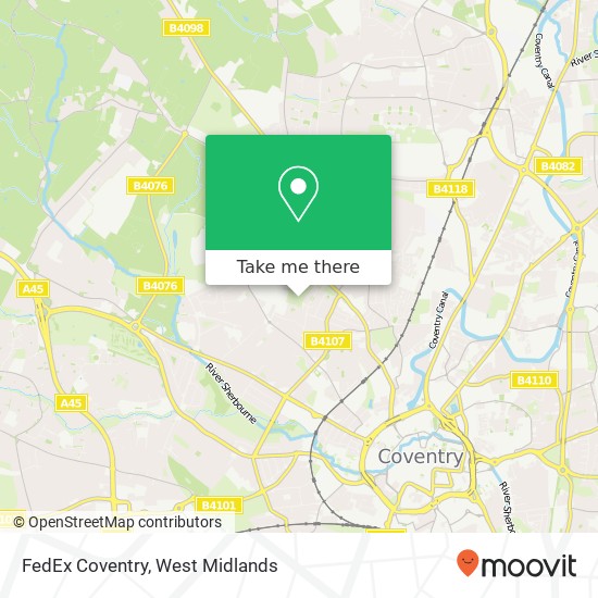 FedEx Coventry map