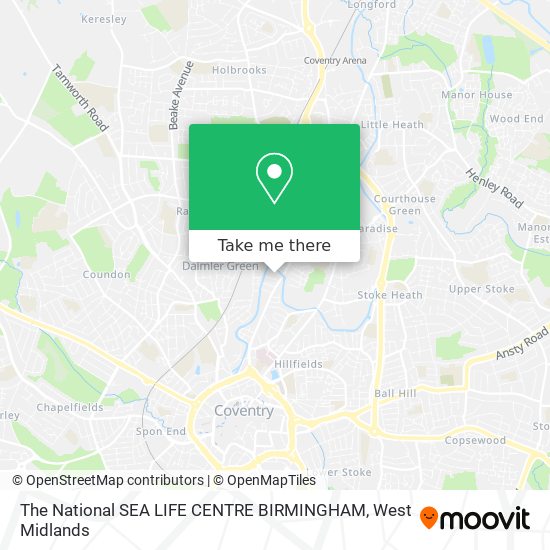 The National SEA LIFE CENTRE BIRMINGHAM map