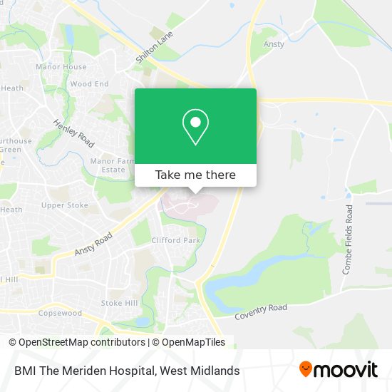 BMI The Meriden Hospital map