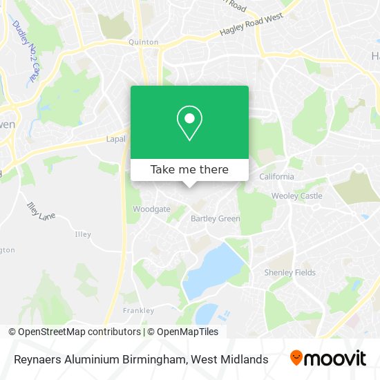 Reynaers Aluminium Birmingham map