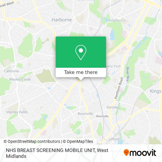 NHS BREAST SCREENING MOBILE UNIT map