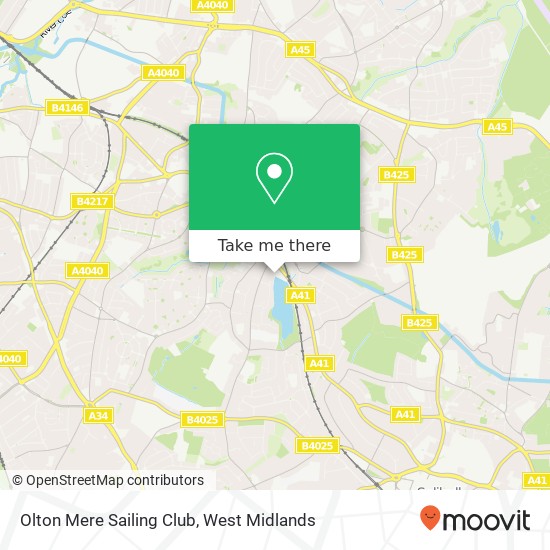 Olton Mere Sailing Club map