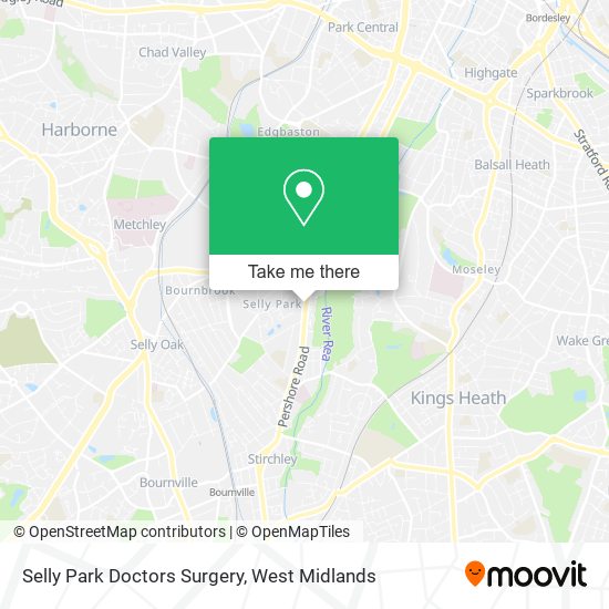 Selly Park Doctors Surgery map