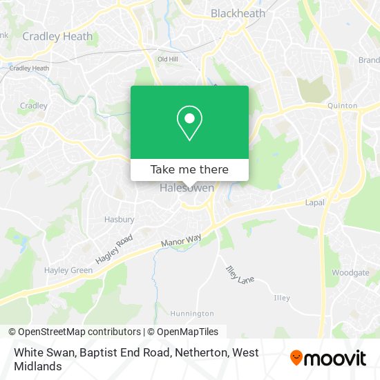 White Swan, Baptist End Road, Netherton map