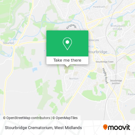 Stourbridge Crematorium map