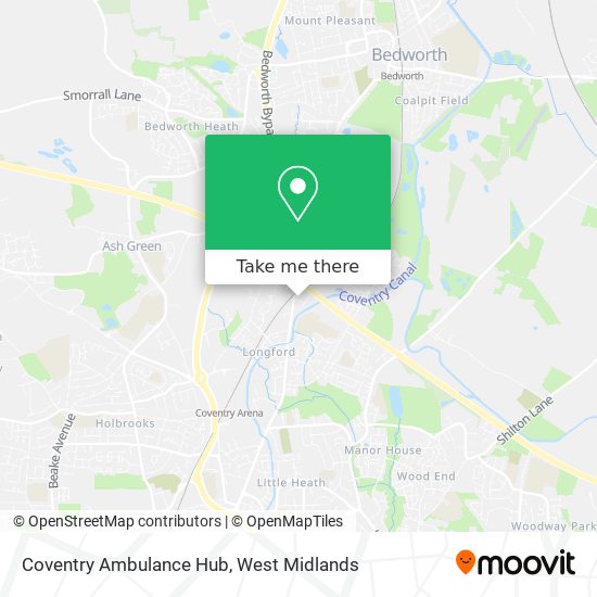 Coventry Ambulance Hub map