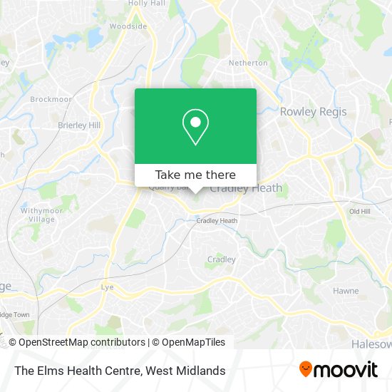 The Elms Health Centre map