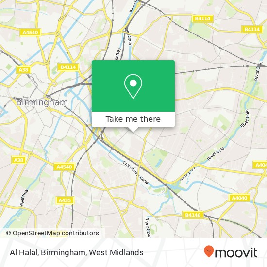 Al Halal, Birmingham map