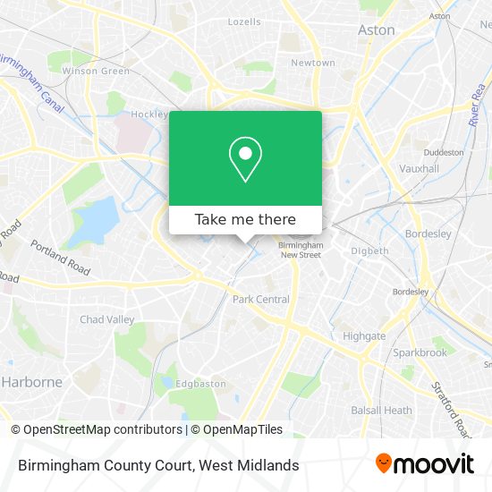 Birmingham County Court map