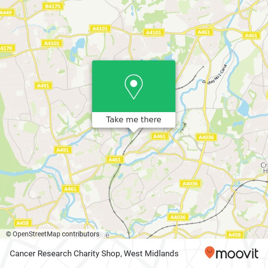 Cancer Research Charity Shop map