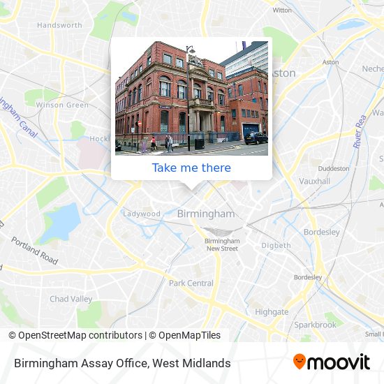 Birmingham Assay Office map