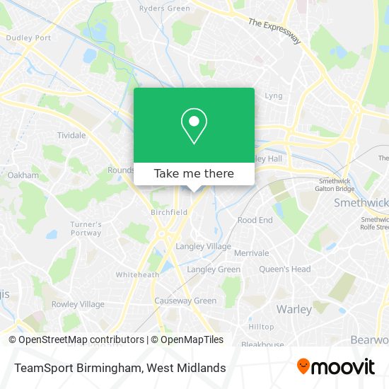 TeamSport Birmingham map