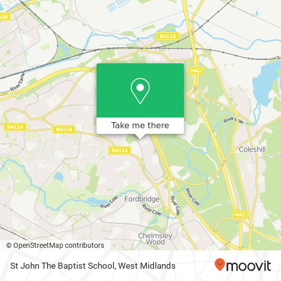 St John The Baptist School map