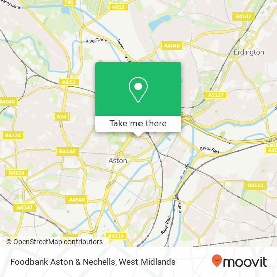 Foodbank Aston & Nechells map