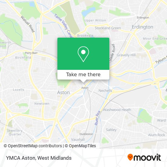 YMCA Aston map