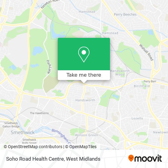 Soho Road Health Centre map