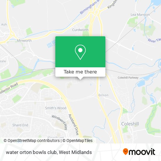 water orton bowls club map