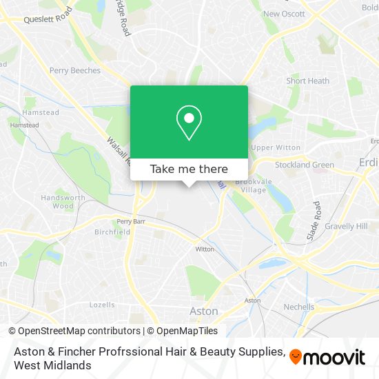 Aston & Fincher Profrssional Hair & Beauty Supplies map