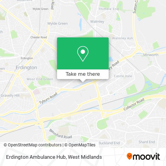 Erdington Ambulance Hub map