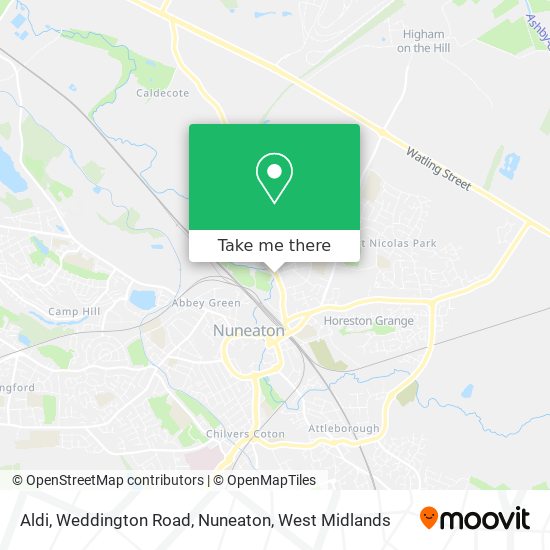 Aldi, Weddington Road, Nuneaton map