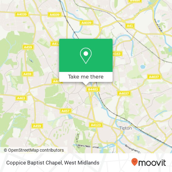 Coppice Baptist Chapel map