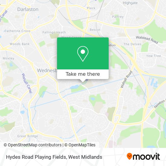 Hydes Road Playing Fields map