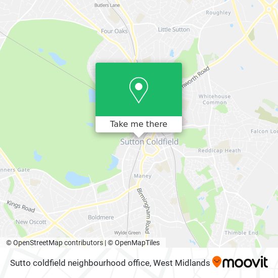 Sutto coldfield neighbourhood office map