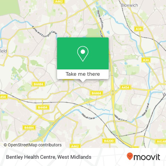 Bentley Health Centre map