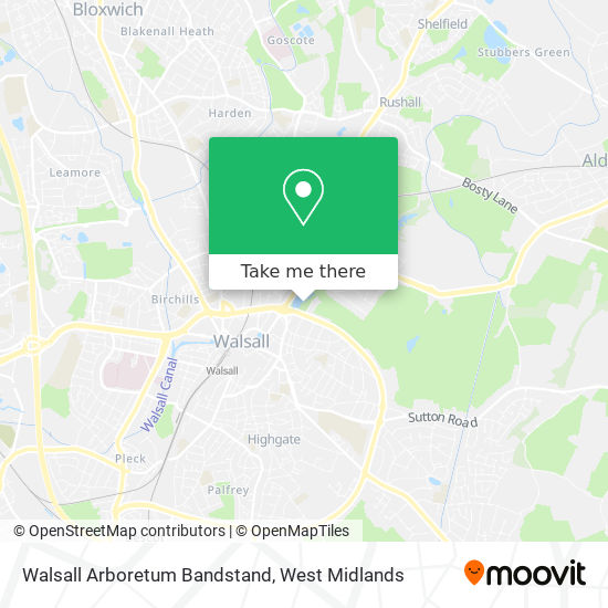 Walsall Arboretum Bandstand map