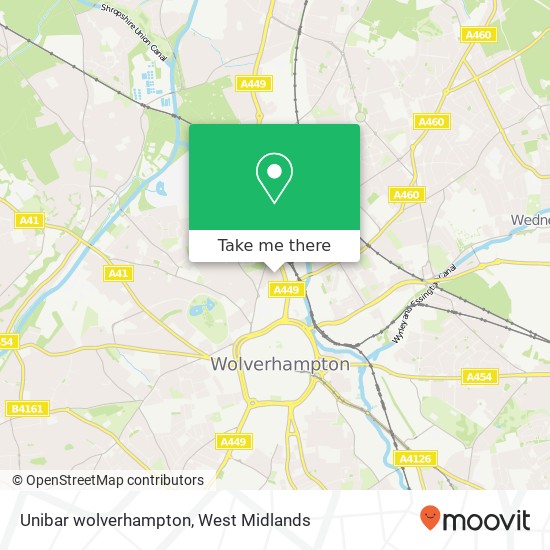 Unibar wolverhampton map