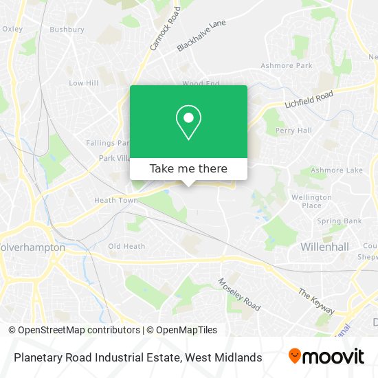 Planetary Road Industrial Estate map