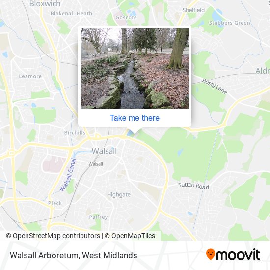 Walsall Arboretum map