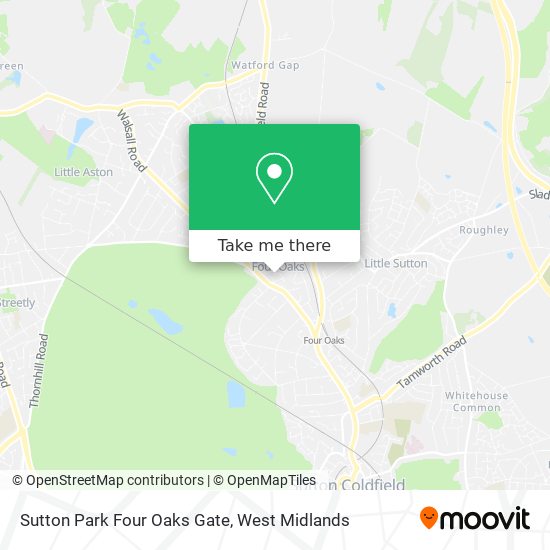Sutton Park Four Oaks Gate map