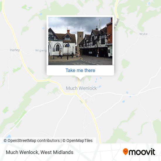 Much Wenlock map
