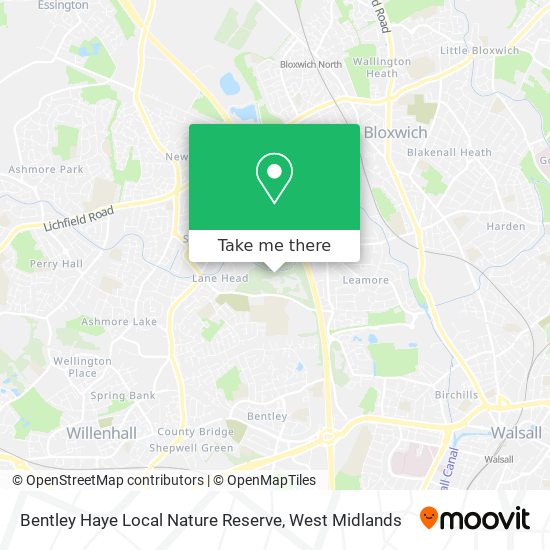Bentley Haye Local Nature Reserve map