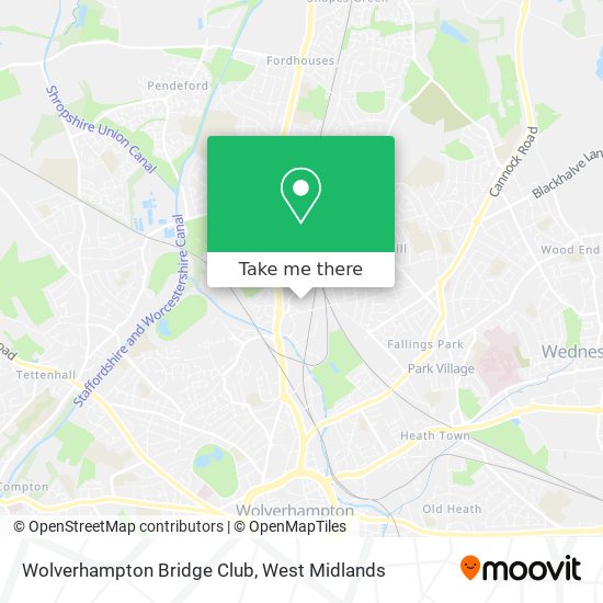 Wolverhampton Bridge Club map