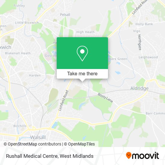 Rushall Medical Centre map