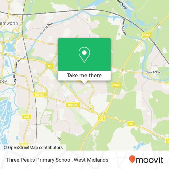 Three Peaks Primary School map