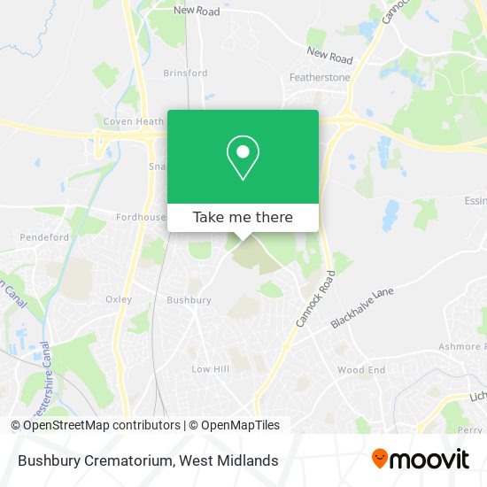 Bushbury Crematorium map