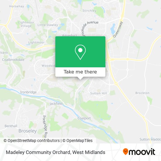 Madeley Community Orchard map