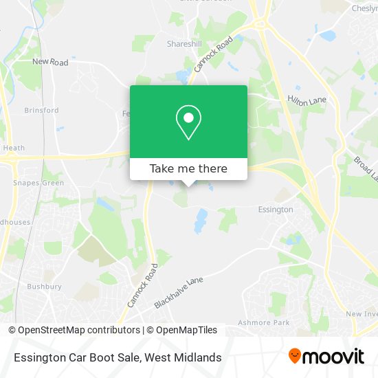 Essington Car Boot Sale map
