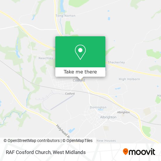 RAF Cosford Church map