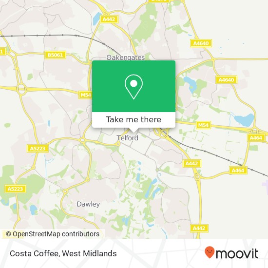 Costa Coffee map