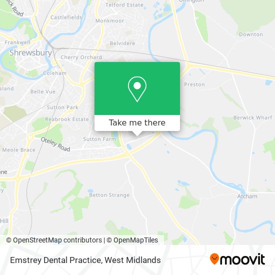 Emstrey Dental Practice map