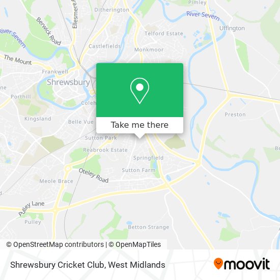 Shrewsbury Cricket Club map