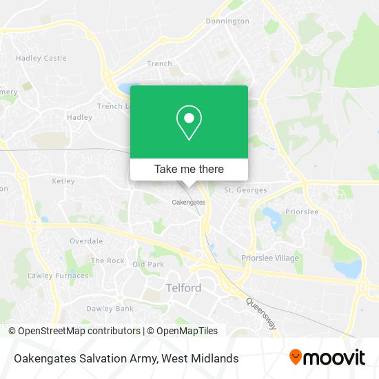 Oakengates Salvation Army map